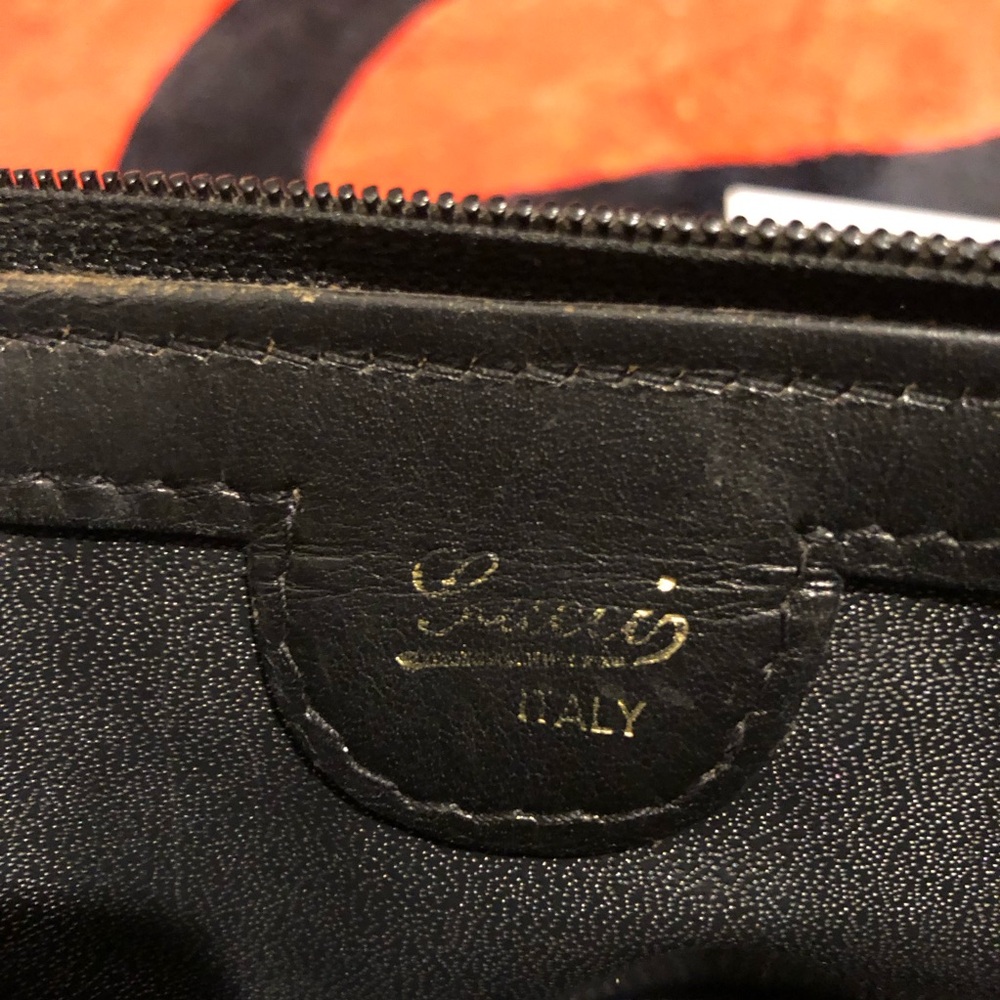 Vintage Gucci Boston Bag black with Signature G and Stripes 70s - Picture 7 of 7